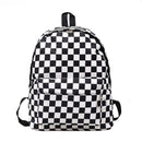 Plaid Pattern Backpacks Canvas Shoulder Bag Anti-theft Pack for Men and Women