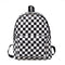 Plaid Pattern Backpacks Canvas Shoulder Bag Anti-theft Pack for Men and Women