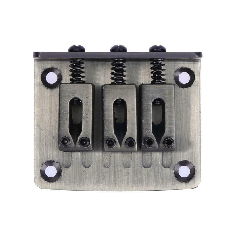 3-String Electric Bass Bridge with Screws+ Wrench Musical Instrument Parts