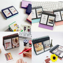 68-Pocket Desk Calendar Album for Fuji Instant Mini 8 9 70 50s Film Pink
