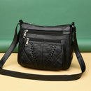 Fashion Sheepskin Crossbody Bag Women Multi Pocket Shoulder Messenger Bags