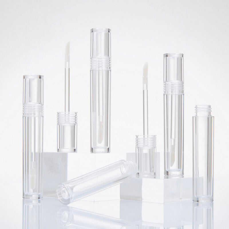 3 Pcs 5ml Empty Clear Lip Gloss Tubes Bottle Makeup Containers Refillable
