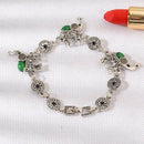 Fashion Jewelry Set Retro Animal Elephant Suit Crystal Necklace Earrings BraI5L1