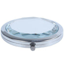 Travel Compact Pocket Crystal Folding Makeup Mirror, Mintcream