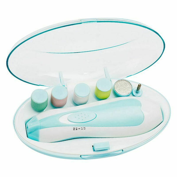 Baby Nail File Electric Nail Trimmer Manicure Set with Nail Clippers,LED Li M1G3