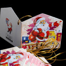 12Pcs Christmas Mini Greeting Cards DIY Blessing Christmas Tree Hanging Ornam TE