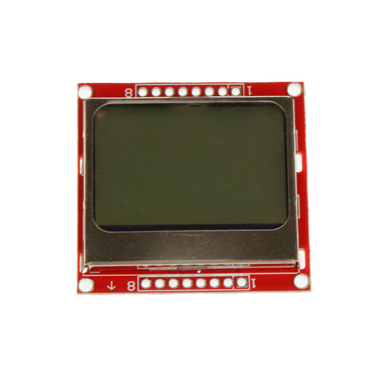 Metal 84x48 LCD Module Red LED Background Display Adapter Board For Nokia 5110