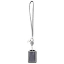 Crystal LANYARDs with Retractable Reel ,Vertical ID Badge Holder of White