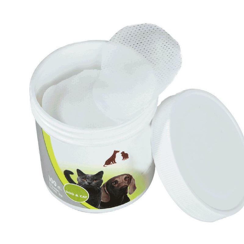 100pcs Pet Eye Wet Wipes Cat Dog Tear Stain Remover Cleaning Paper Towels