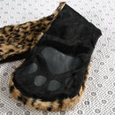 Warm Animal Fluffy Plush Cap Ear Hood Shawl Glove Unisex