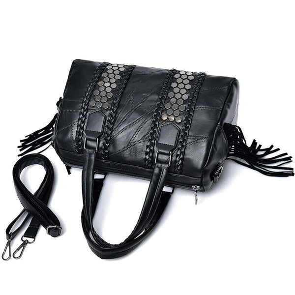Studded Tassel Handbag Handbag Fashion Ladies Messenger Bag Tote U4R2