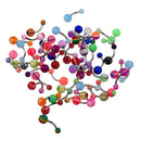 50 MIX Assorted Ball Belly Navel Barbell Bars Rings Body Piercing