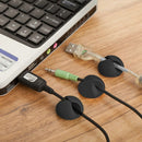 5pcs Cable Clip Desk Tidy Organiser Wire Lead Cord Lead USB Charger Holder A+