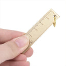 Brass Portable Key Ring Tool EDC Ruler Copper Mini Pocket Tool Gift Outdoors FT