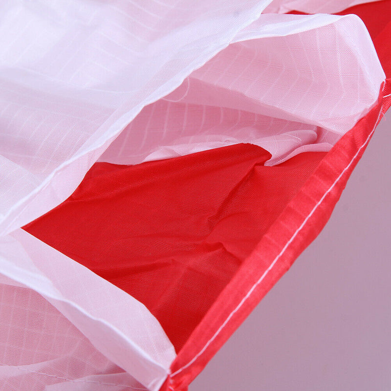 Dual Line Stunt Parafoil Parachute Rainbow Sports Beach Kite (Red)