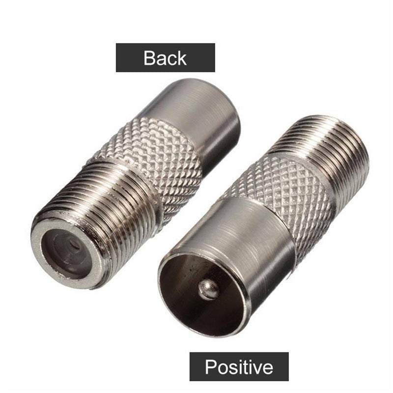 5x Female Coax To F Connectors Socket RF IEC Aerial Plug Female Adaptor Twist On