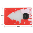 Pocket Folding Credit Card Christmas Tree Shape LED Light Xmas Home Decor