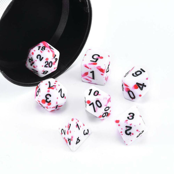 7 x Bloody Polyhedral Dice Set For Dungeons And Dragons DND MTG RPG Game AU