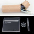 1 Set Acrylic Templates Leather Craft Brush Pot Pen Pencil Holder Pouch Case