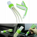 Double Heads Cleaning Brush Car Air Conditioning Vent Outlet Window Dust Cl W1S9