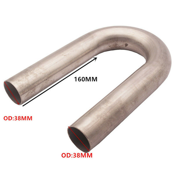 1.5" 38mm Car Auto Stainless Steel 180 U Shaped Mandrel Bend Exhaust Pipe