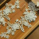1Set Flower Embroidery Motif Lace Applique Patch DIY Se Y0M8 P4B1 Craft X3Y E1B8