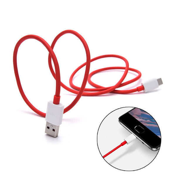 Red Dash Charge Fast Charger Data Type-C USB Cable For Oneplus 3 Three OS