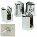 3x Round Shelves Support Brackets Clamps Clips 6-8mm Glass Wooden Acrylic H1K1