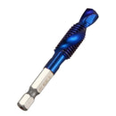 6Pcs 1/4 Hex Shank Hss Metric Thread Tap Hss Drill Bits Spiral Tap Hand Scr