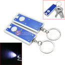 2Pcs Mini LED Camping Hiking Key Chain Keyring Flashlight Lamp Torch White Light