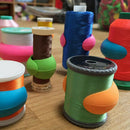 Huggers Thread Spool Wrappers Pack 12 Mixed colours Wrap Around Thread New RJU