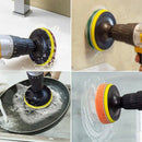 12 Piece Drill Brush Scrub Pads Power Scrubber Brush with Extended Long Att