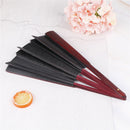 men's black spun silk calligraphy painting writing dancing folding hand fan ME