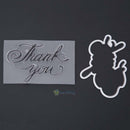 1Pc Silicone Thank You Stamp+Metal Cutting Dies Stencil Frame Scrapbooking Album