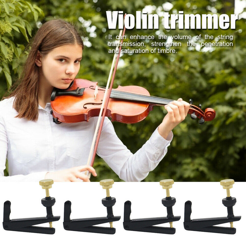 4pcs 4/4 3/4 Copper Violin Fine Tuners Adjuster Strings Hooks Violin Parts A