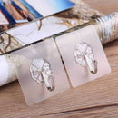 10pcs Nail Free Adhesive Transparent Reusable Heavy Duty Wall Hook for Ha D O3L7