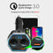 A21Q Dual USB 5V 2.4A QC3.0 LED Digital Car Phone Charger w/Lighter Sockets A