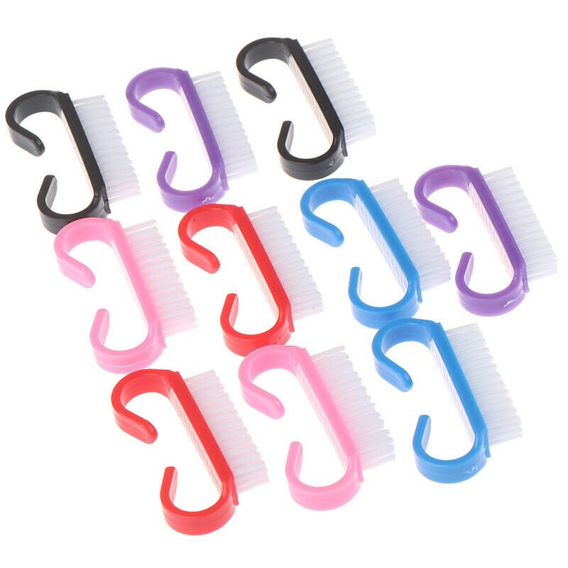 10Pcs Nail Cleaning Clean Brush File Manicure Pedicure Remove Dust Clear To Nw
