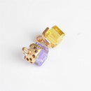 20pcs Fashion Cube Crystal Necklace Pendants Charms for Jewelry Making Craft