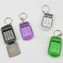 Pocket Plastic 8 Digits LCD Display Mini Calculator Keyring Keychain Chi XDR