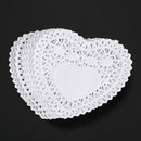 100x 4 inch White Love Heart Paper Lace Doilies doily For cardmaking scrapb M8Z5