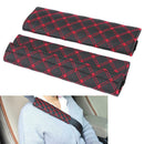 2pcs Car Seat Belt Cover Shoulder Pads Covers Cushion Set(Red Black)
