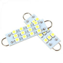 2x Super White 44MM Festoon 12-SMD Rigid Loop LED Cargo Dome light Bulb 561 564