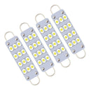 4pcs Car Festoon LED Bulbs 44mm 12SMD 3528 Interior Dome Lamp White Light