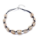 Fashion Black Rope Chain Natural Seashell Choker Necklace Collar Necklace S