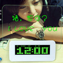 1X(Upgrade Alarm Clocks Led Fluorescent Message Board Digital Alarm Clock C