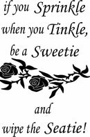 Toilet Seat Art Wall Quote Stickers Bathroom Decoration Decals Vinyl Art Decor