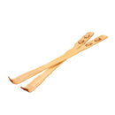 18" Bamboo Wooden Itch Therapeutic Relaxer Back Scratcher w/ Massage Rollers FT