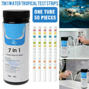 50 Pcs 7-in-1 Aquarium Fish Tank Water Test Strips Nitrite Nitrate PH Tester Kit