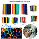 164pcs Flame Retardant Polyolefin Heat Shrink Tube Insulated Sleeve Kit A